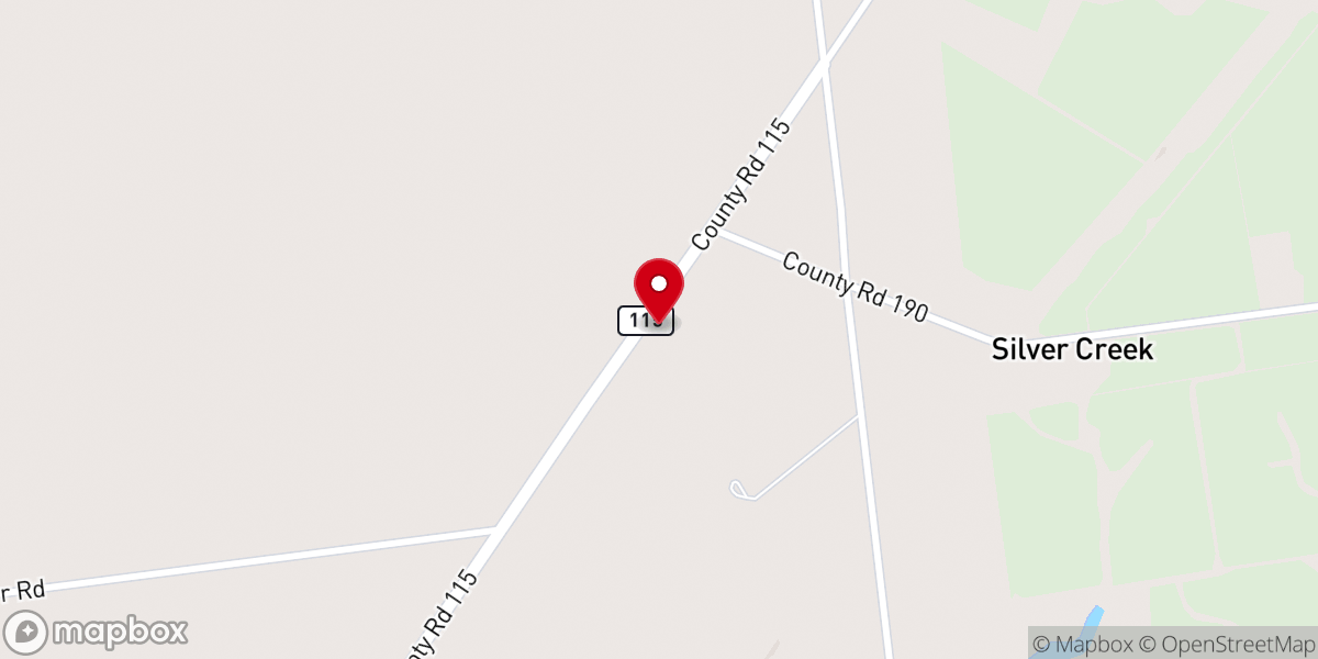 Map showing location of Silver Creek Church