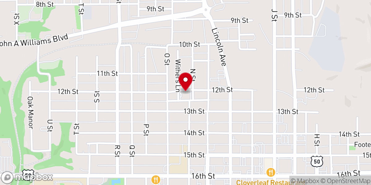 Map showing location of Central Church of Christ