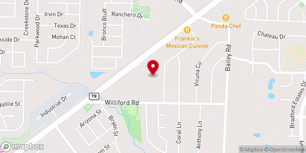 Map showing location of North Pointe Church of Christ