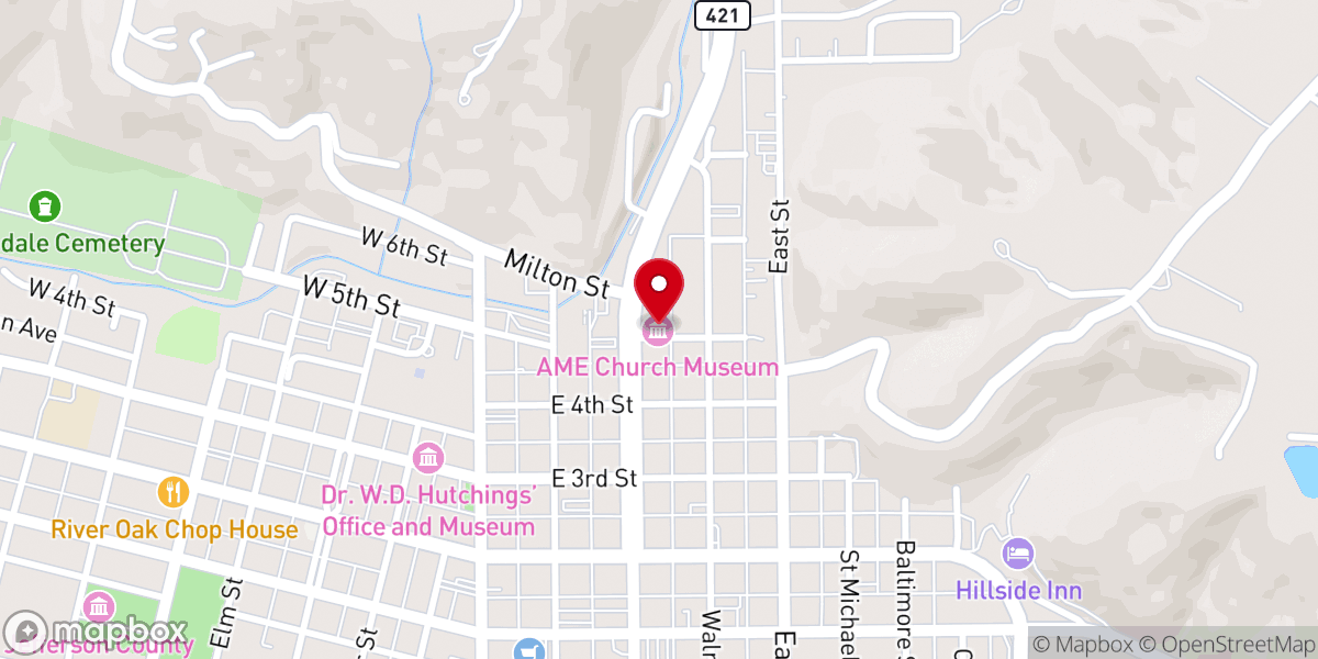 Map showing location of Madison Reformed Church
