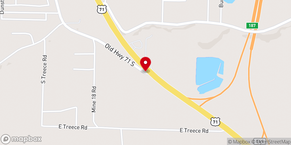 Map showing location of Cross Road Church