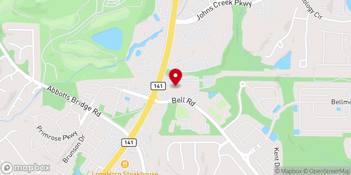 Map showing location of Johns Creek United Methodist Church Preschool