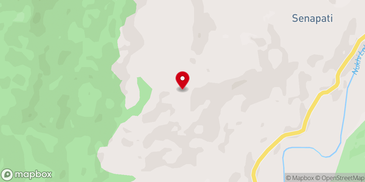 Map showing location of Taphou Naga Baptist Church