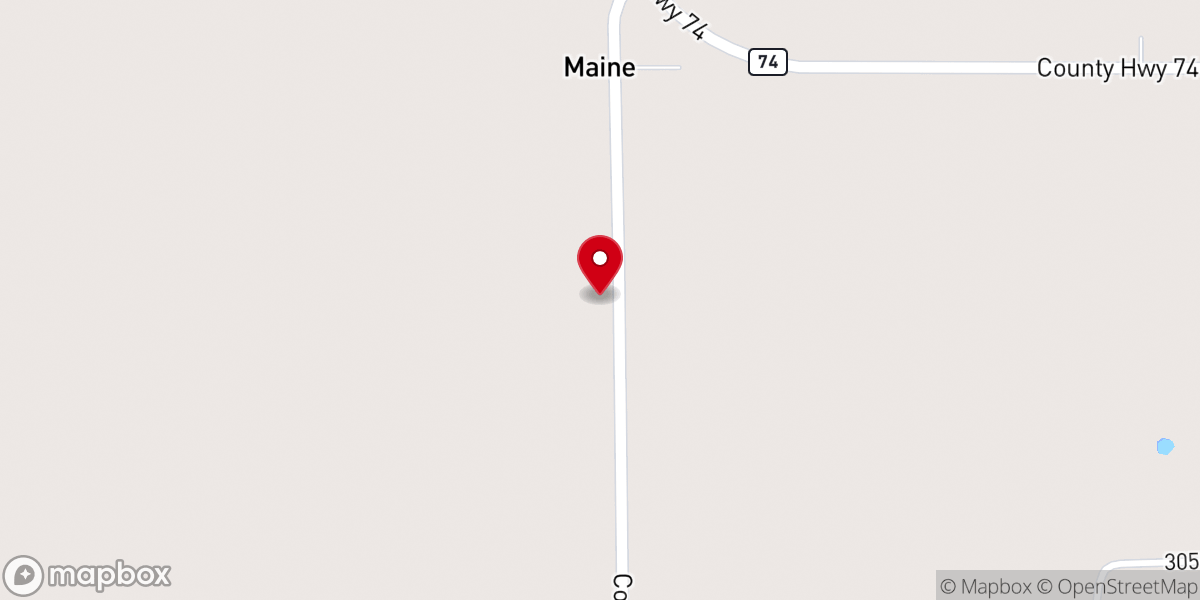 Map showing location of Maine Presbyterian Church