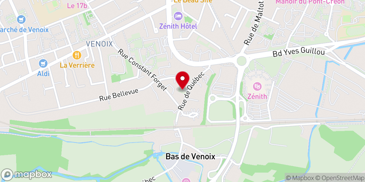 Map showing location of Eglise Le Bon Berger Caen