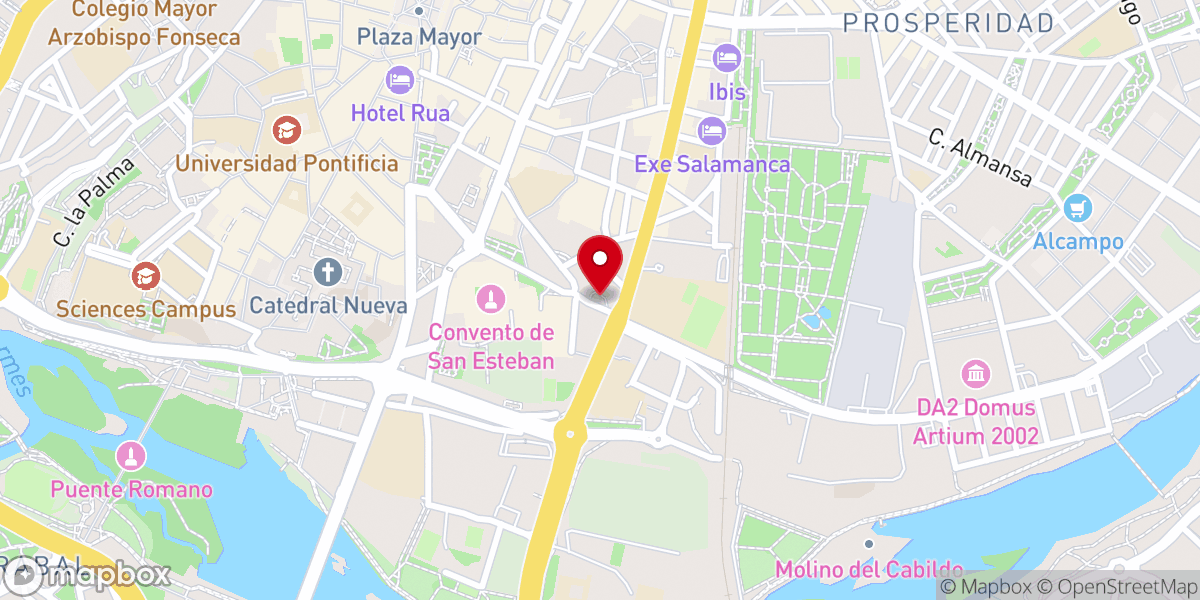 Map showing location of Iglesia de Santo Tomás Cantuariense