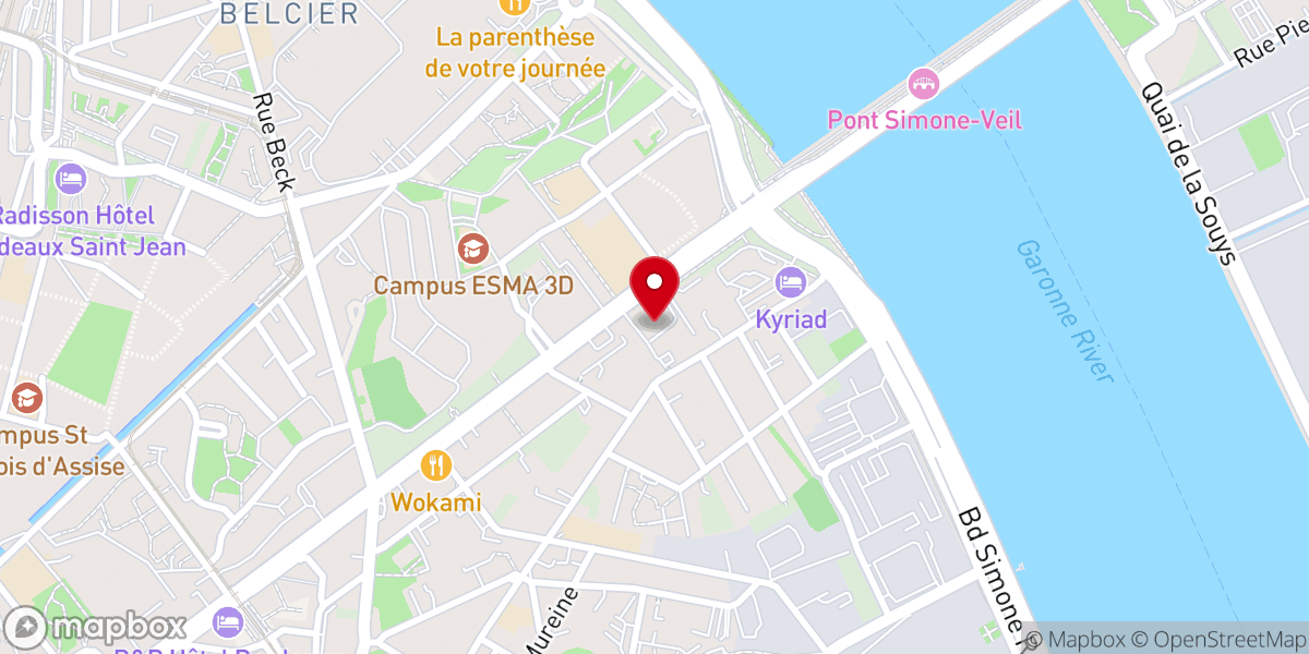 Map showing location of Église Évangélique Cité de la Gloire