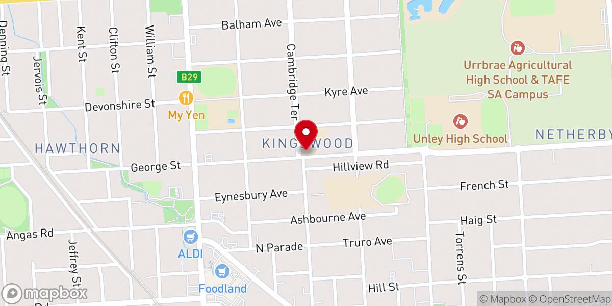 Map showing location of Our Lady of Dolours Catholic Church
