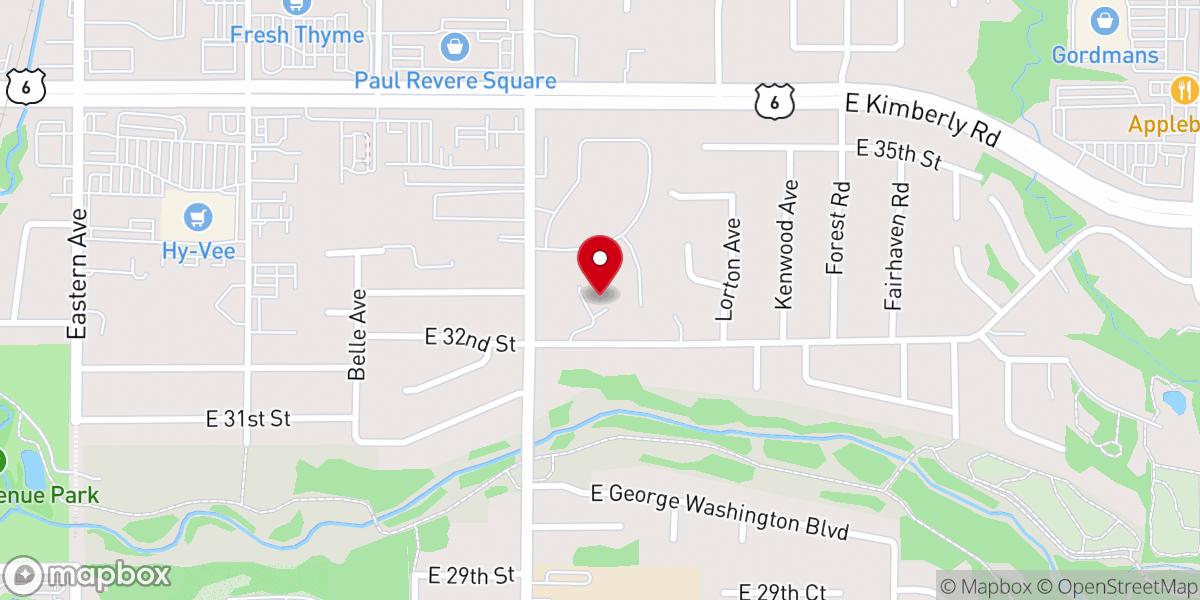 Map showing location of Gethsemane Lutheran Church