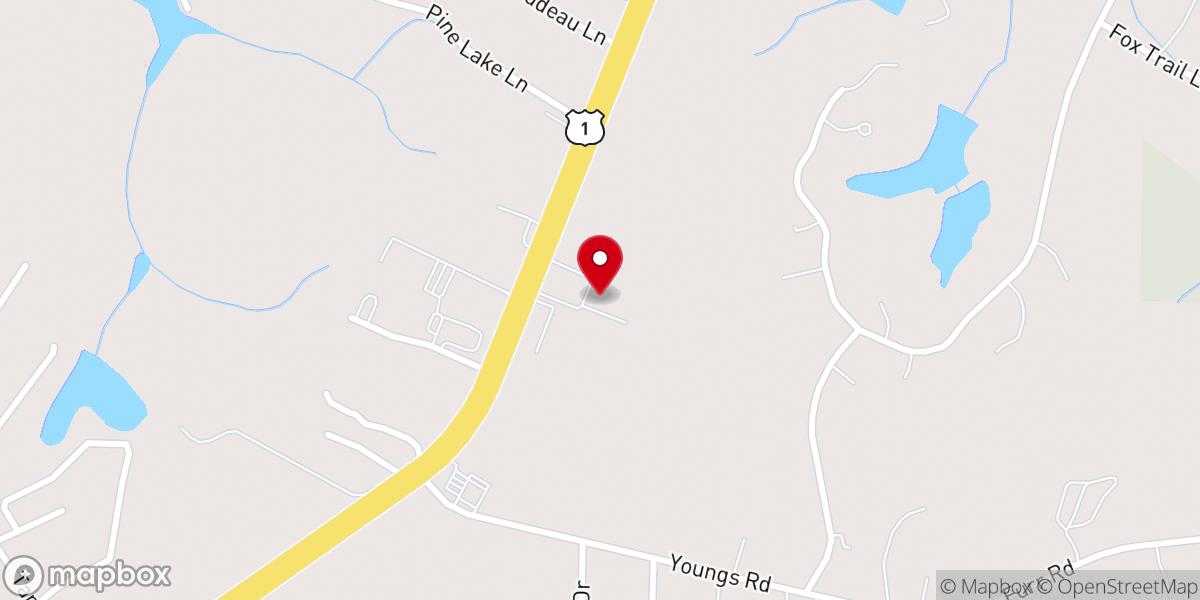 Map showing location of Highland Baptist Church