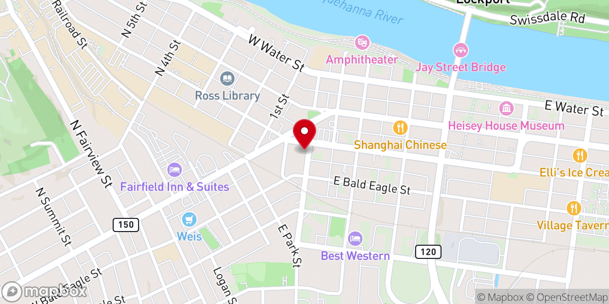 Map showing location of City of Lock Haven - City Hall