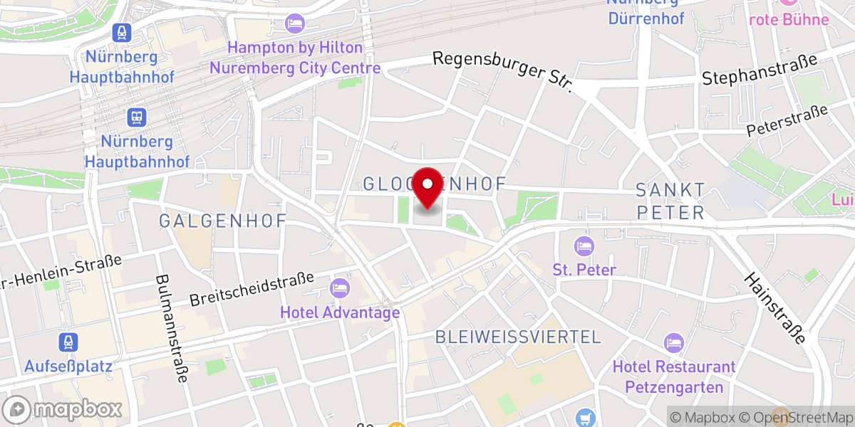 Map showing location of Bethanien-Gemeinde Nürnberg