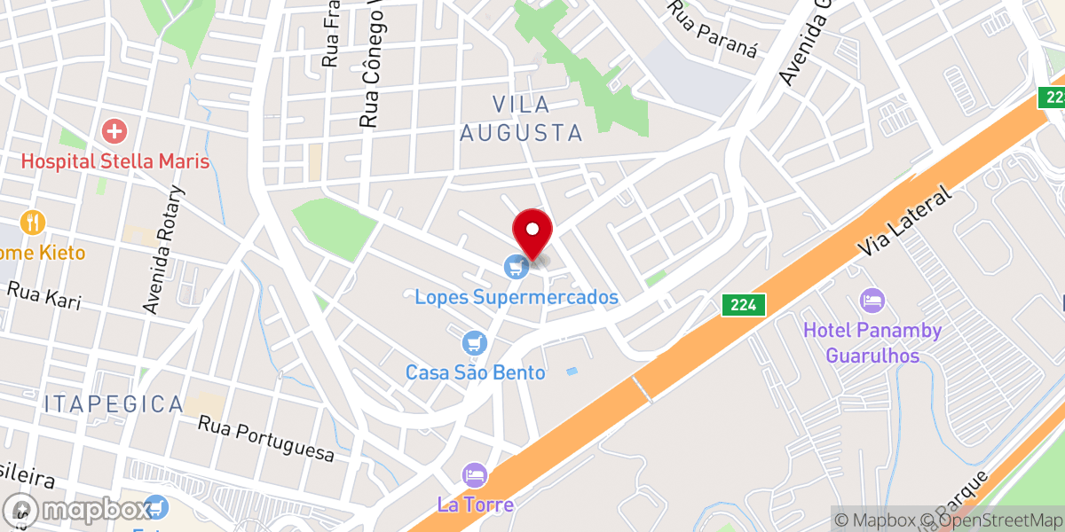 Map showing location of Paróquia Santo Antônio de Pádua