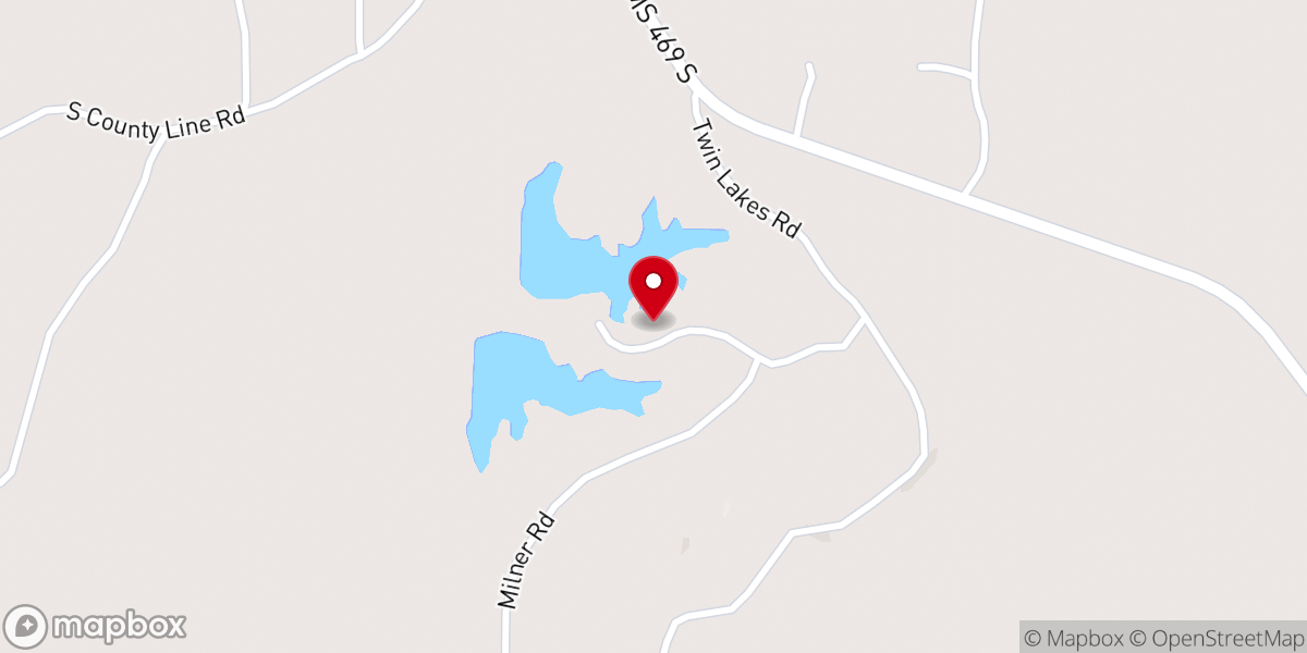 Map showing location of Twin Lakes Camp and Conference Center