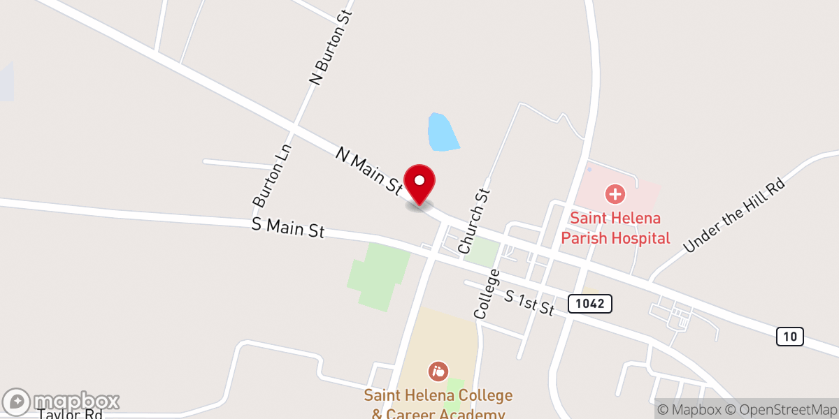 Map showing location of St Helena Lodge 96 F & AM