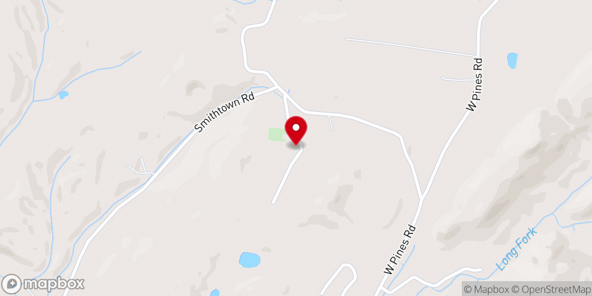 Map showing location of Oakdale Church