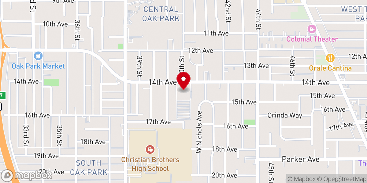 Map showing location of Saint Paul Church of Sacramento
