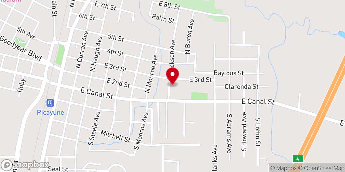 Map showing location of Weems Chapel United Methodist