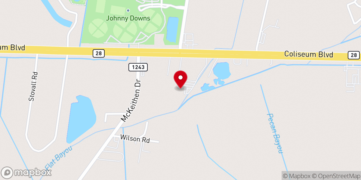Map showing location of Lagniappe Theatre Company