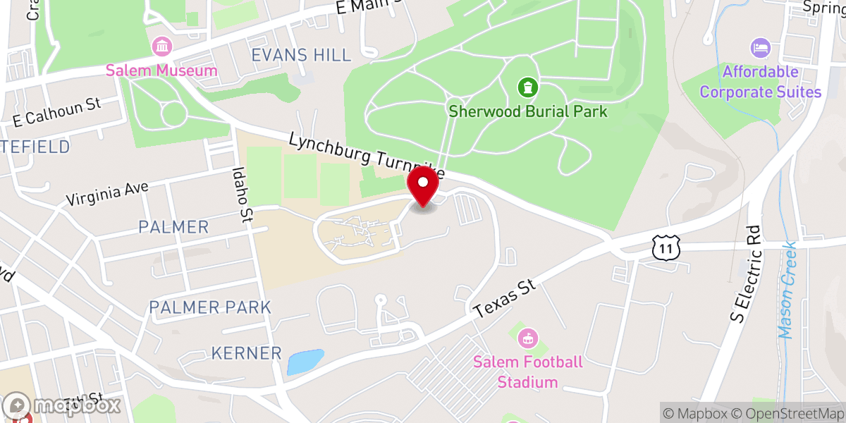 Map showing location of Salem Family YMCA