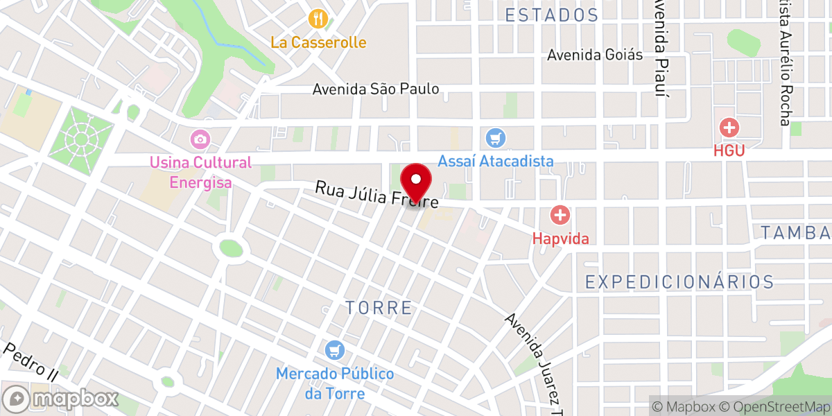 Map showing location of Paróquia Santa Júlia