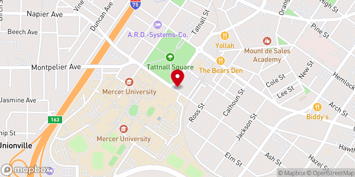 Map showing location of Centenary United Methodist Church