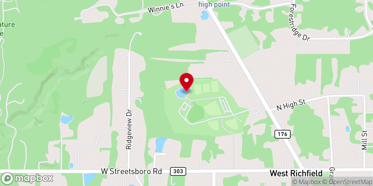 Map showing location of Richfield Woods Park - Catch and Release Pond