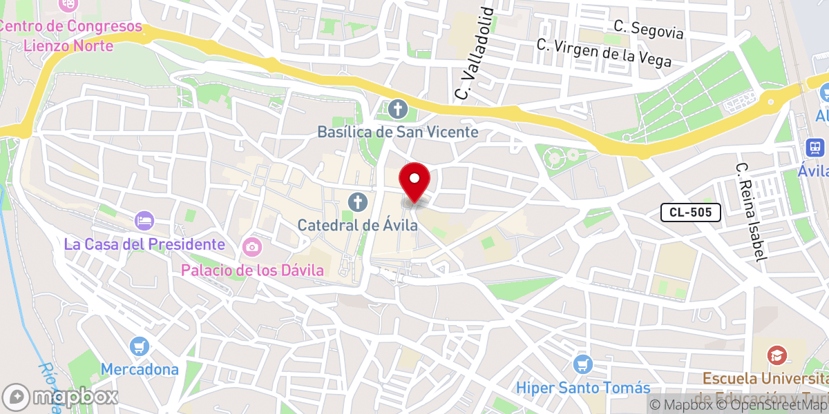 Map showing location of Fachada del antiguo convento de Santa Catalina