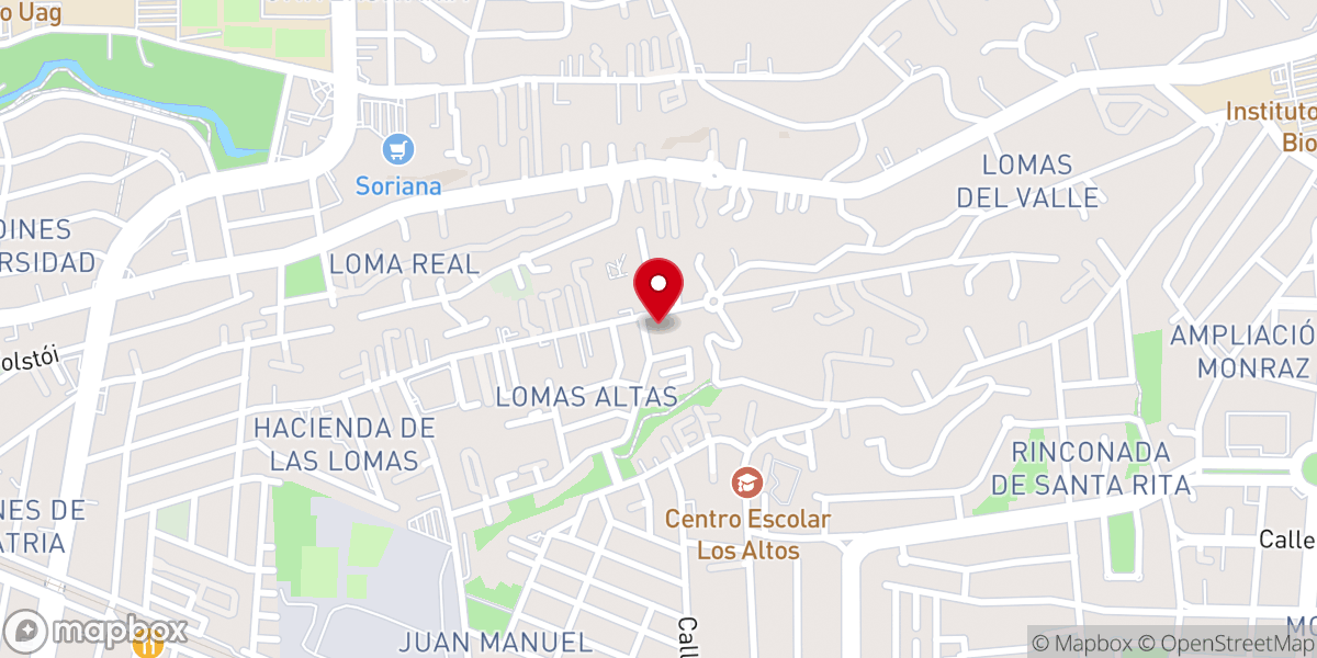 Map showing location of Nuestra Señora de la Salud