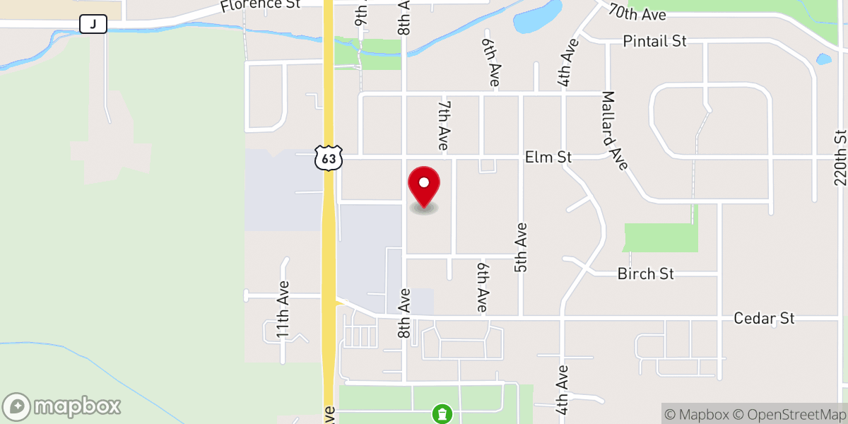 Map showing location of Village Church of Baldwin