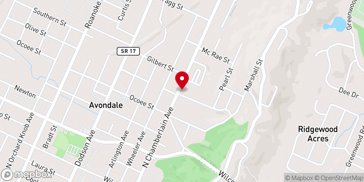 Map showing location of Union Hill Baptist Church
