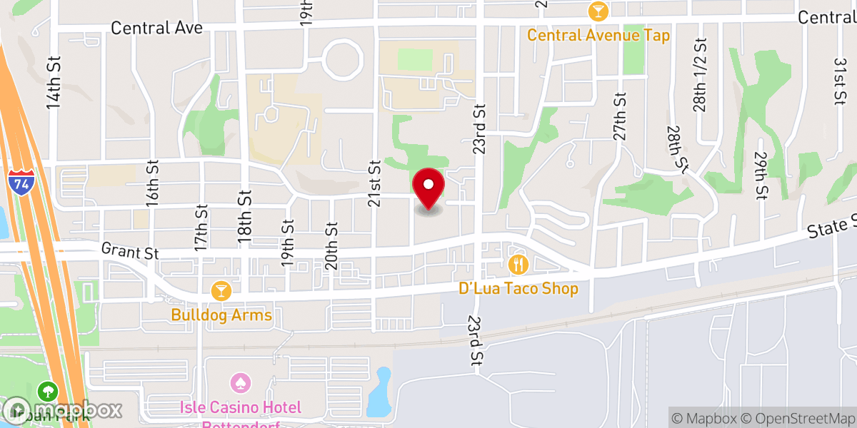 Map showing location of Bettendorf Ecumenical Food Pantry - Food Distribution Center
