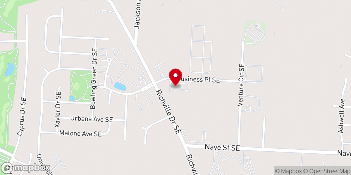 Map showing location of Anchor Baptist Church