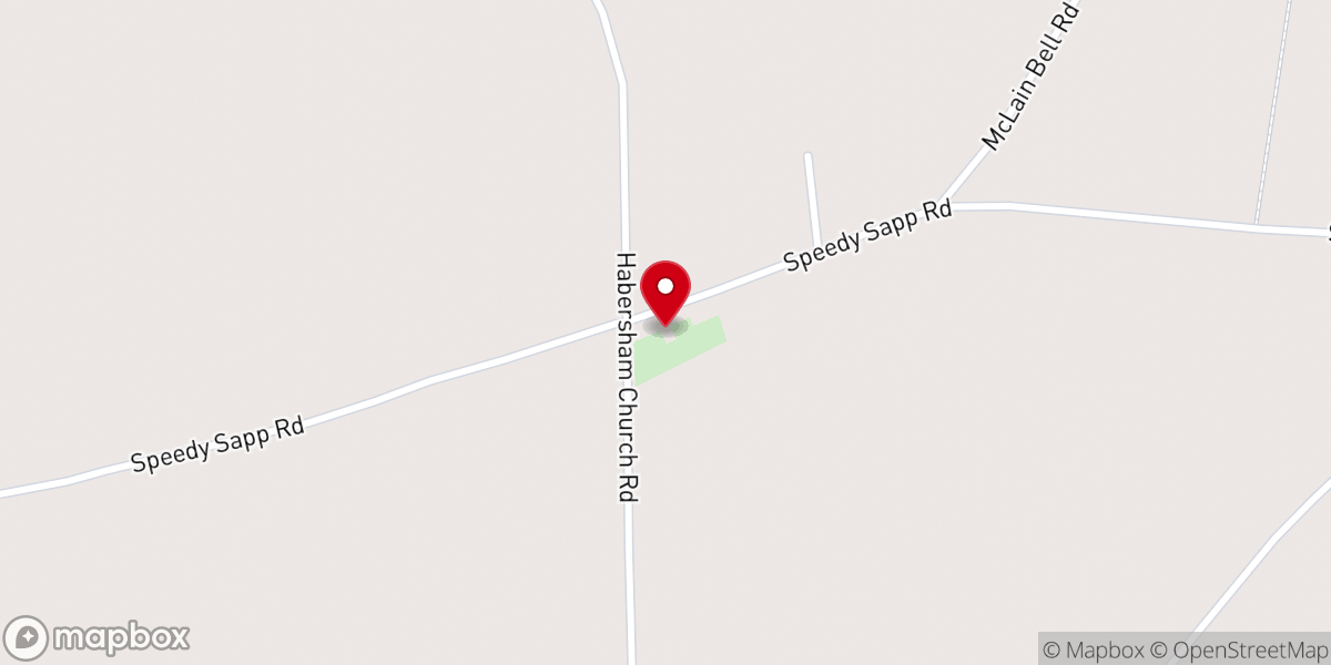 Map showing location of Habersham United Methodist Church