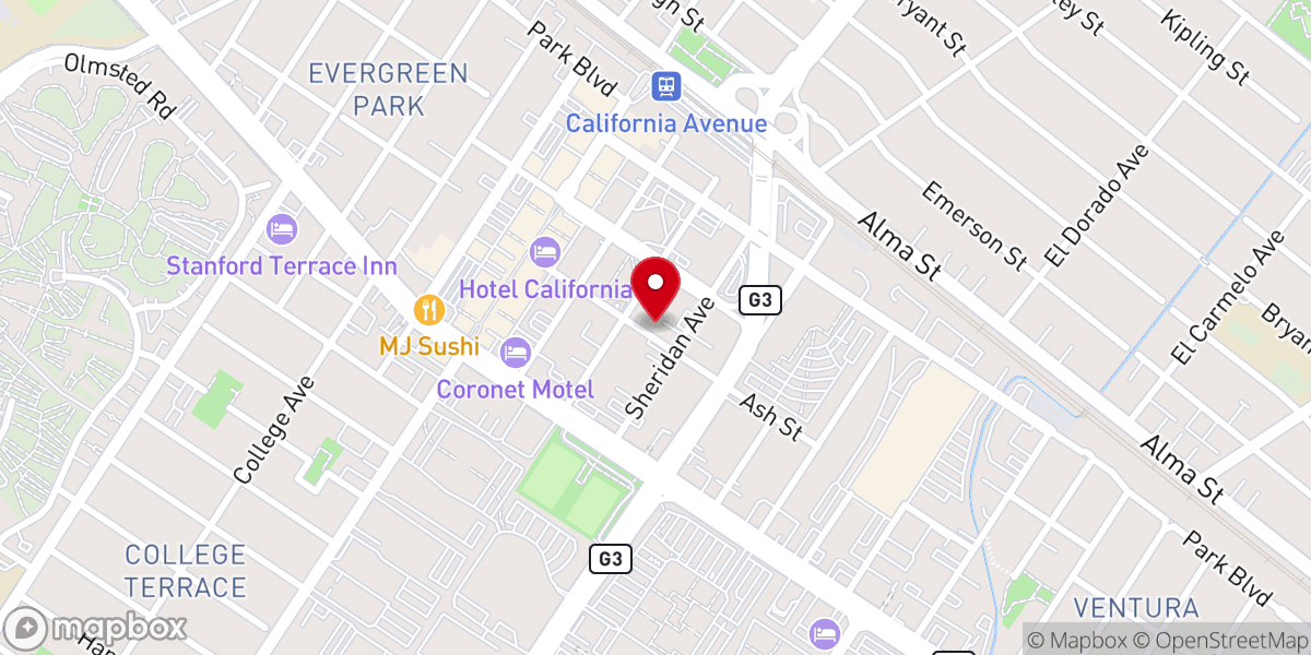 Map showing location of Jerusalem Baptist Church