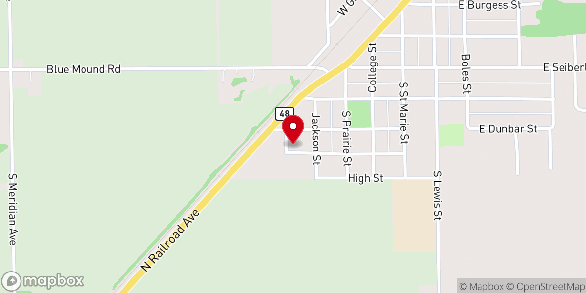 Map showing location of Berea Baptist Church