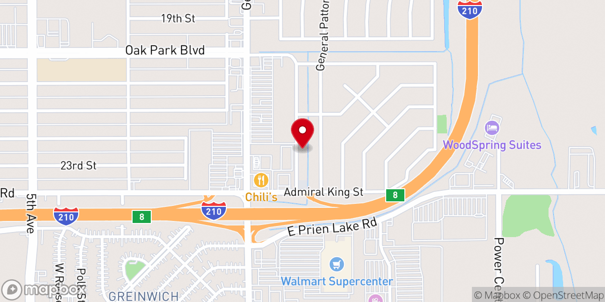 Map showing location of Greater Faith Ministries