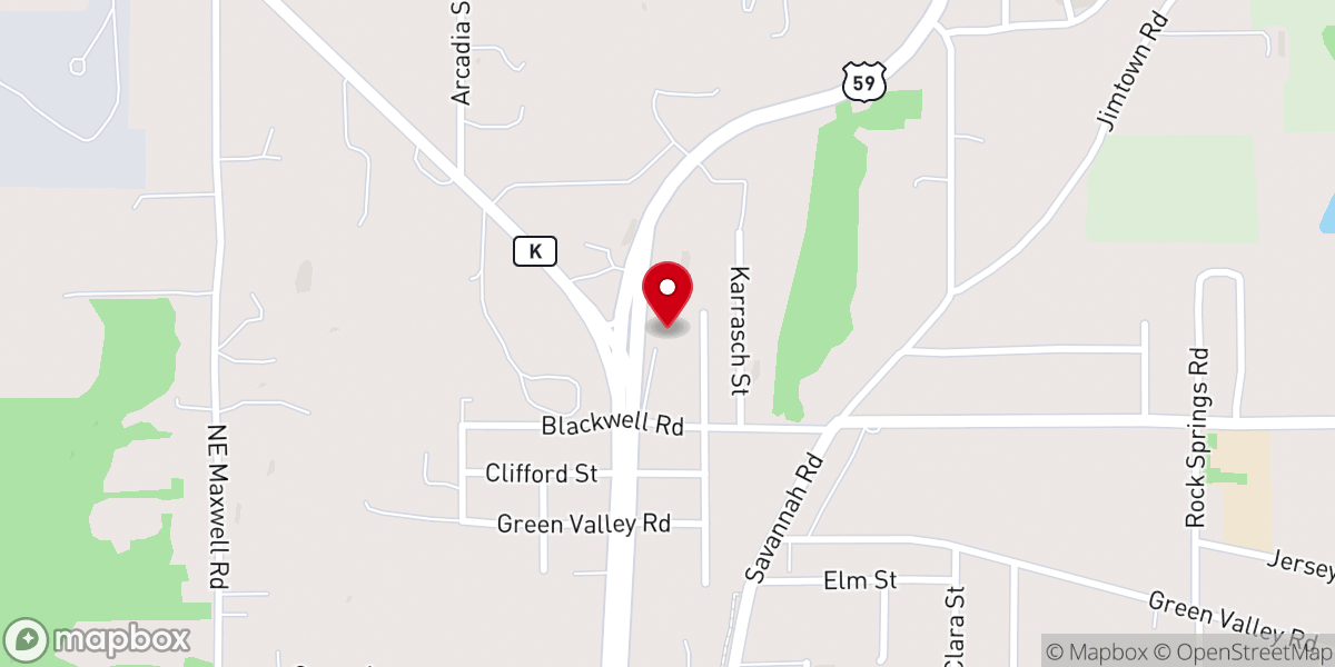 Map showing location of Community Presbyterian Church