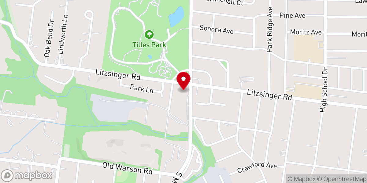 Map showing location of McKnight Crossings Church