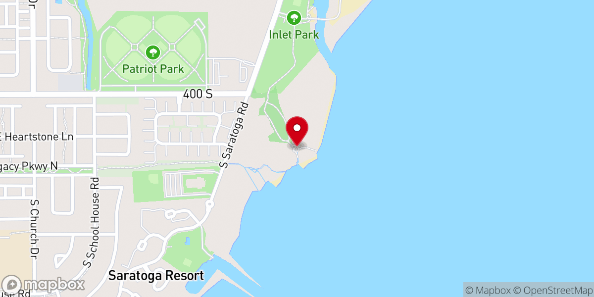 Map showing location of Saratoga Hot Springs