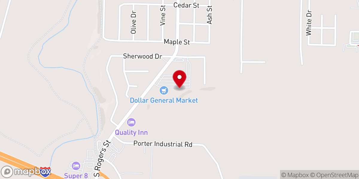 Map showing location of New Life Church Clarksville