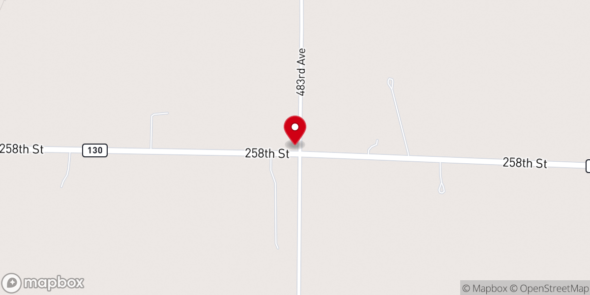 Map showing location of Split Rock Church