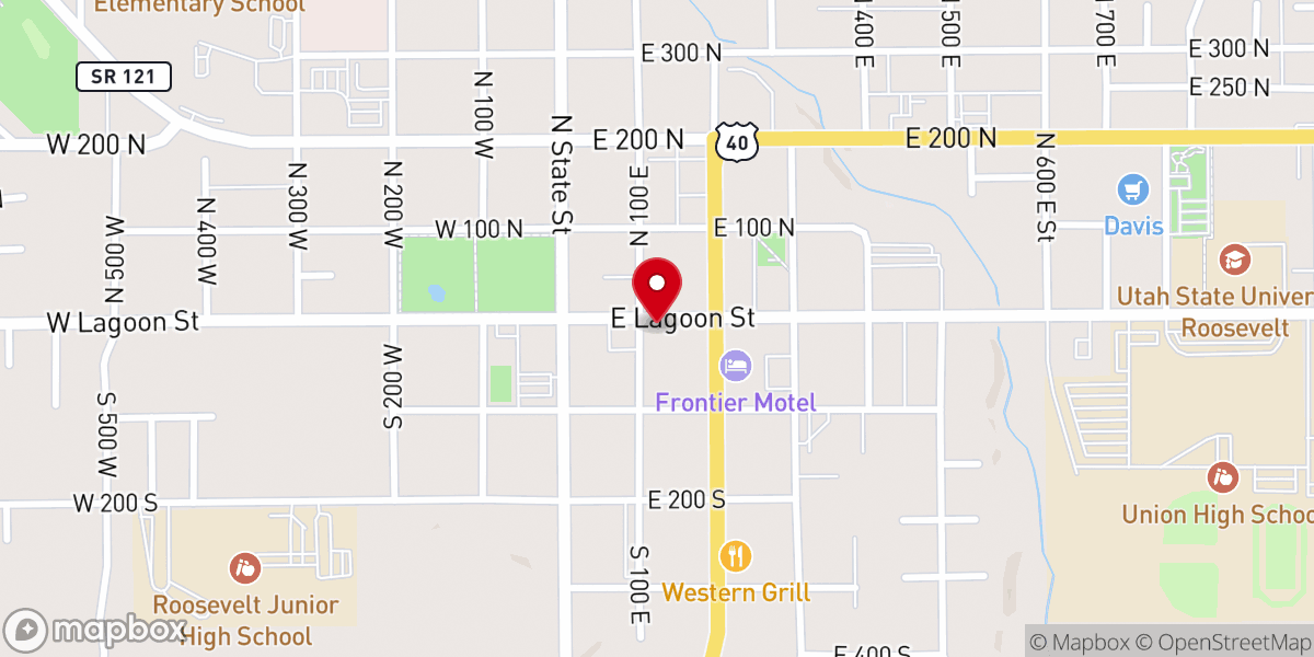 Map showing location of Harvest Fellowship Church