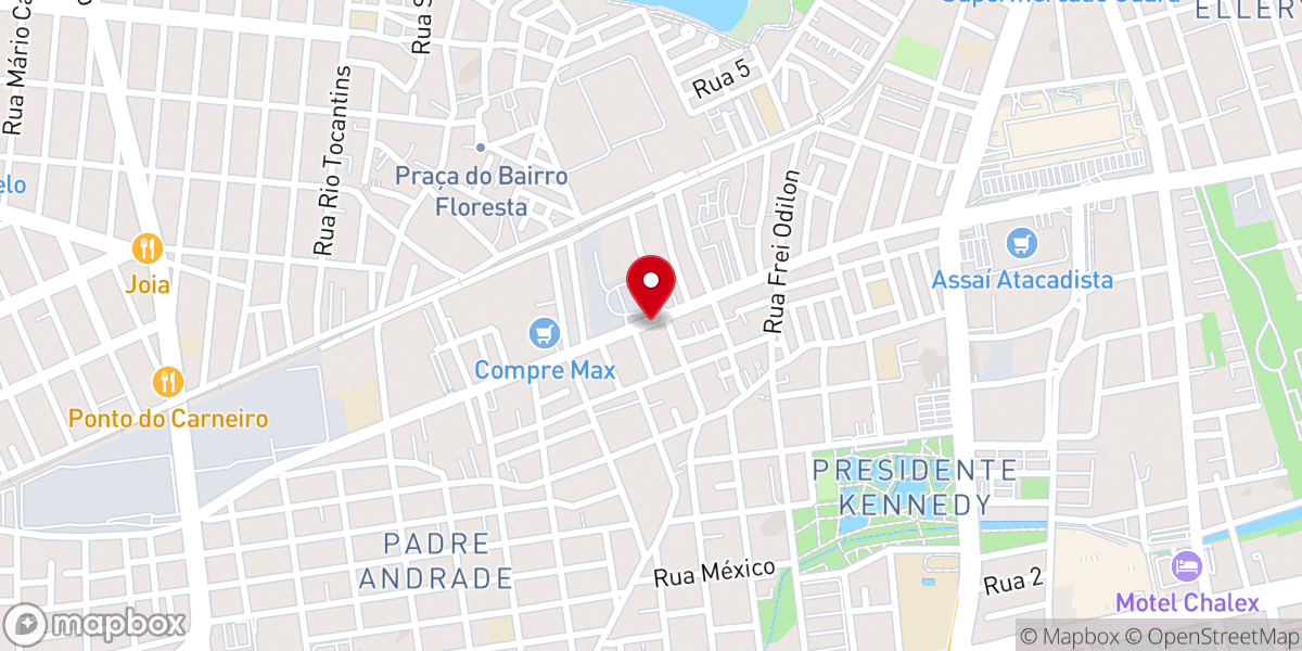 Map showing location of Igreja Evangélica Abençoando as Nações