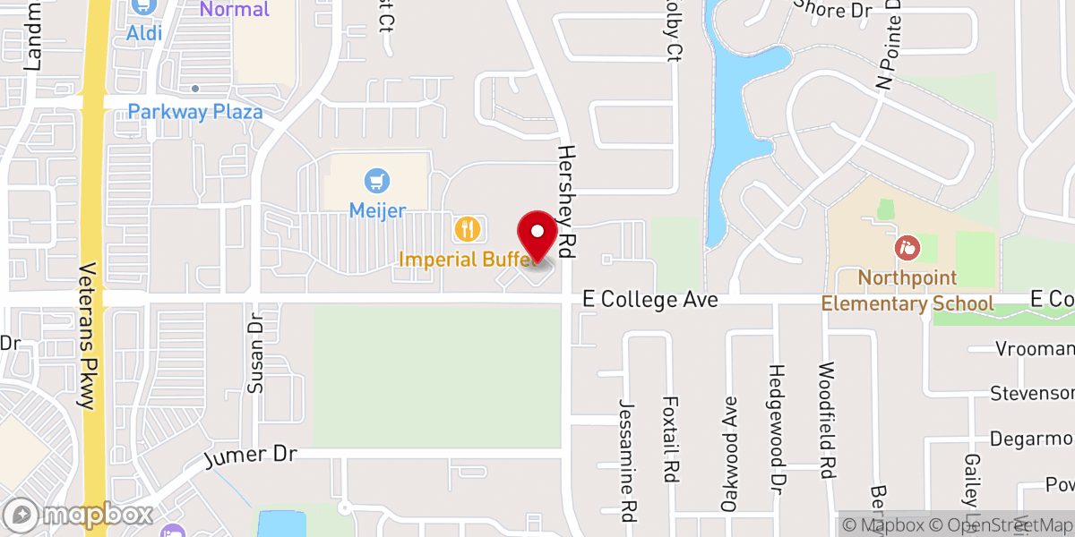 Map showing location of First Presbyterian Church