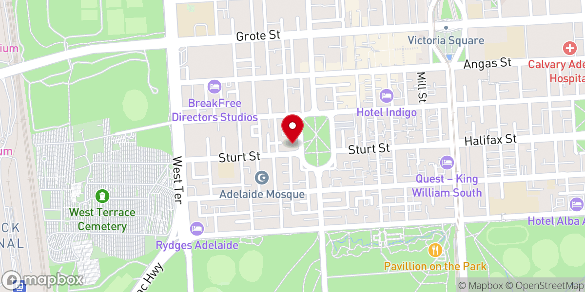 Map showing location of St Luke Anglican Church