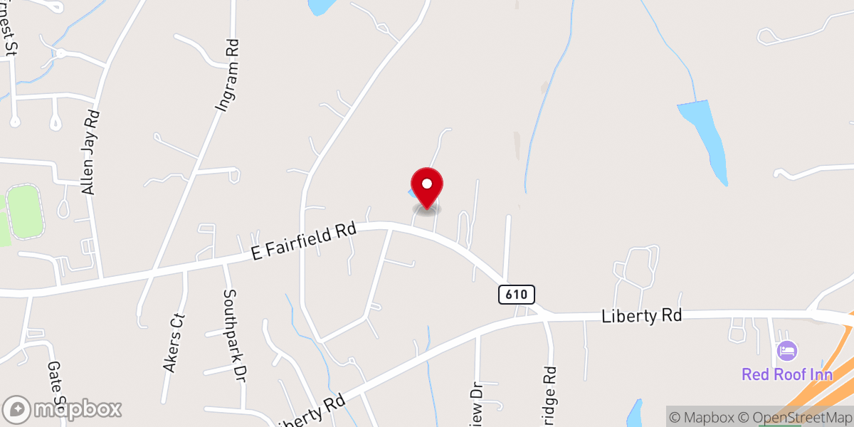 Map showing location of Providence Wesleyan Church