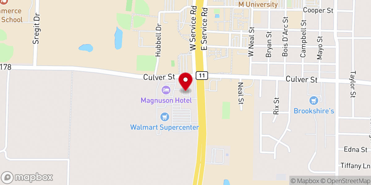 Map showing location of Lone Star Eatery Grill & Bar