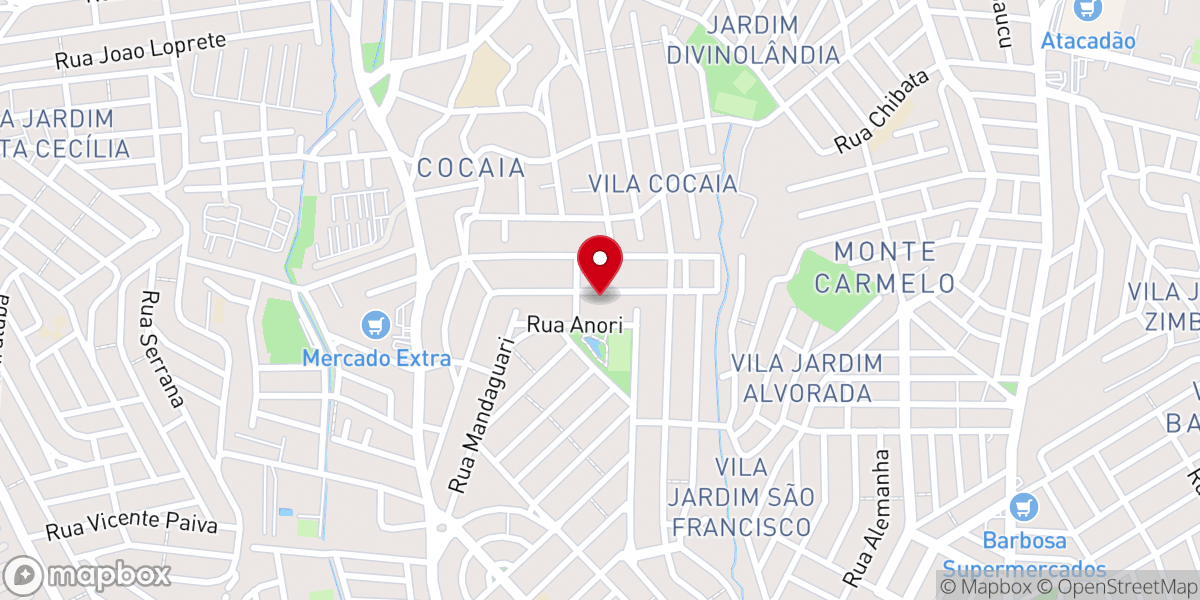Map showing location of Igreja Batista Bíblica Vila Flórida
