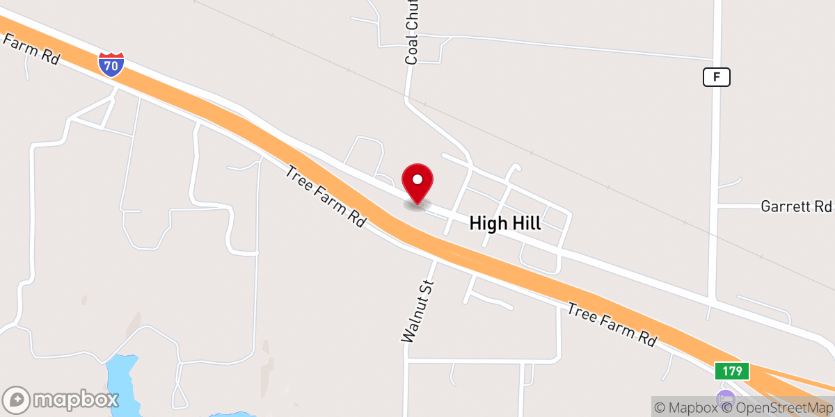 Map showing location of The House a Family Ministry Space at High Hill Christian Church